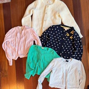 Assorted Cardigan Sweaters for girls size 5. All for $20.